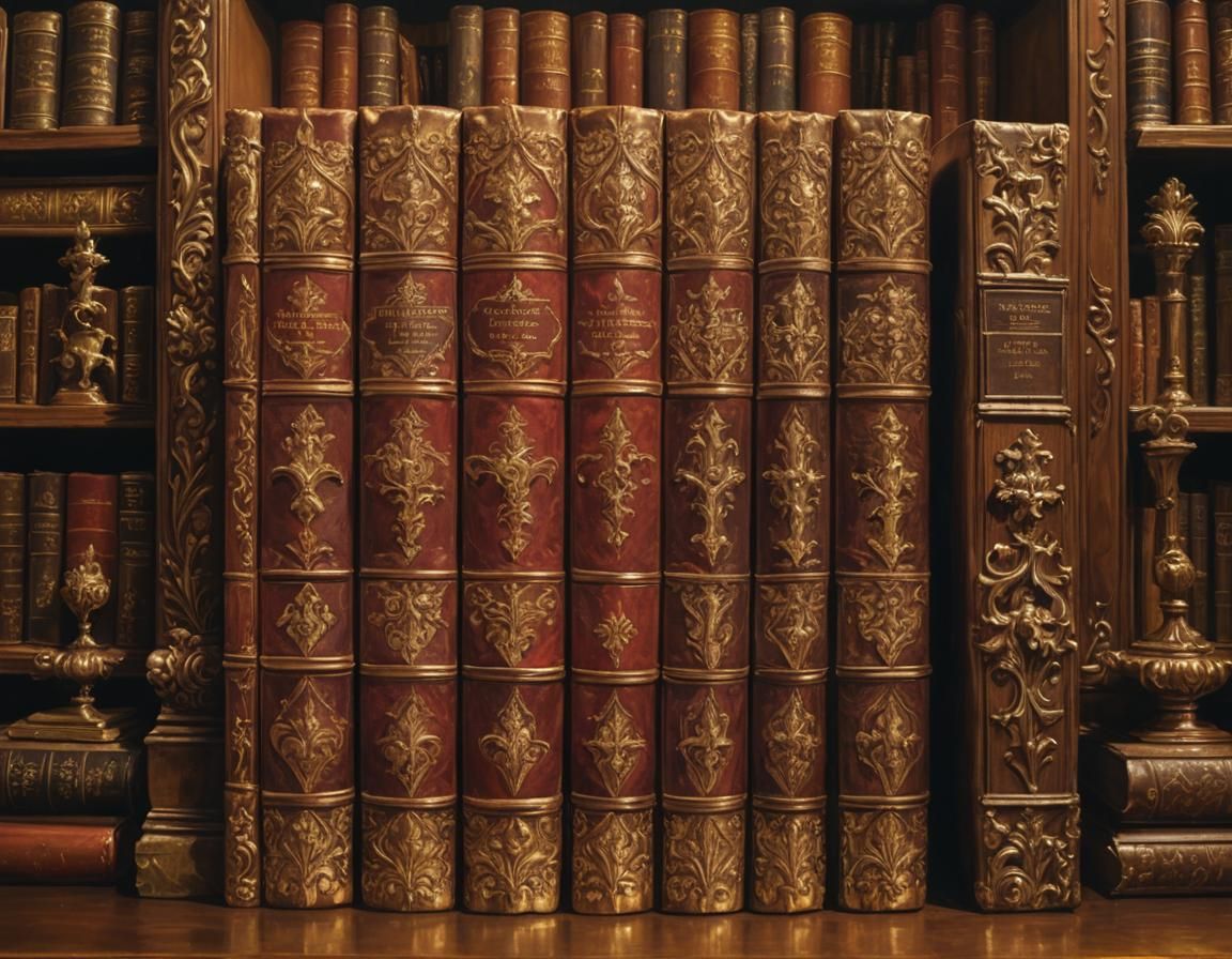 Ornate Encyclopedias in Baroque Renaissance Style