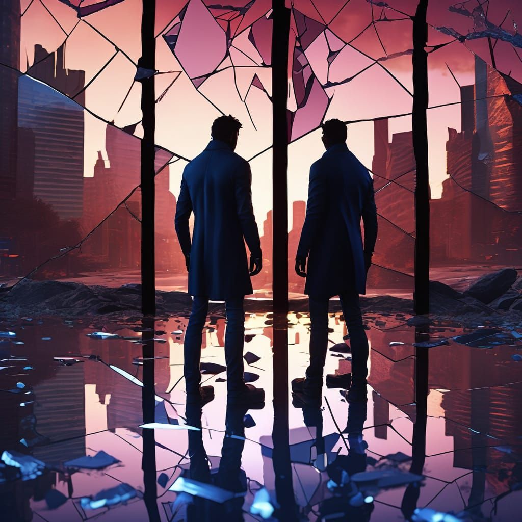 Shattered Mirror: Duality in a Cityscape