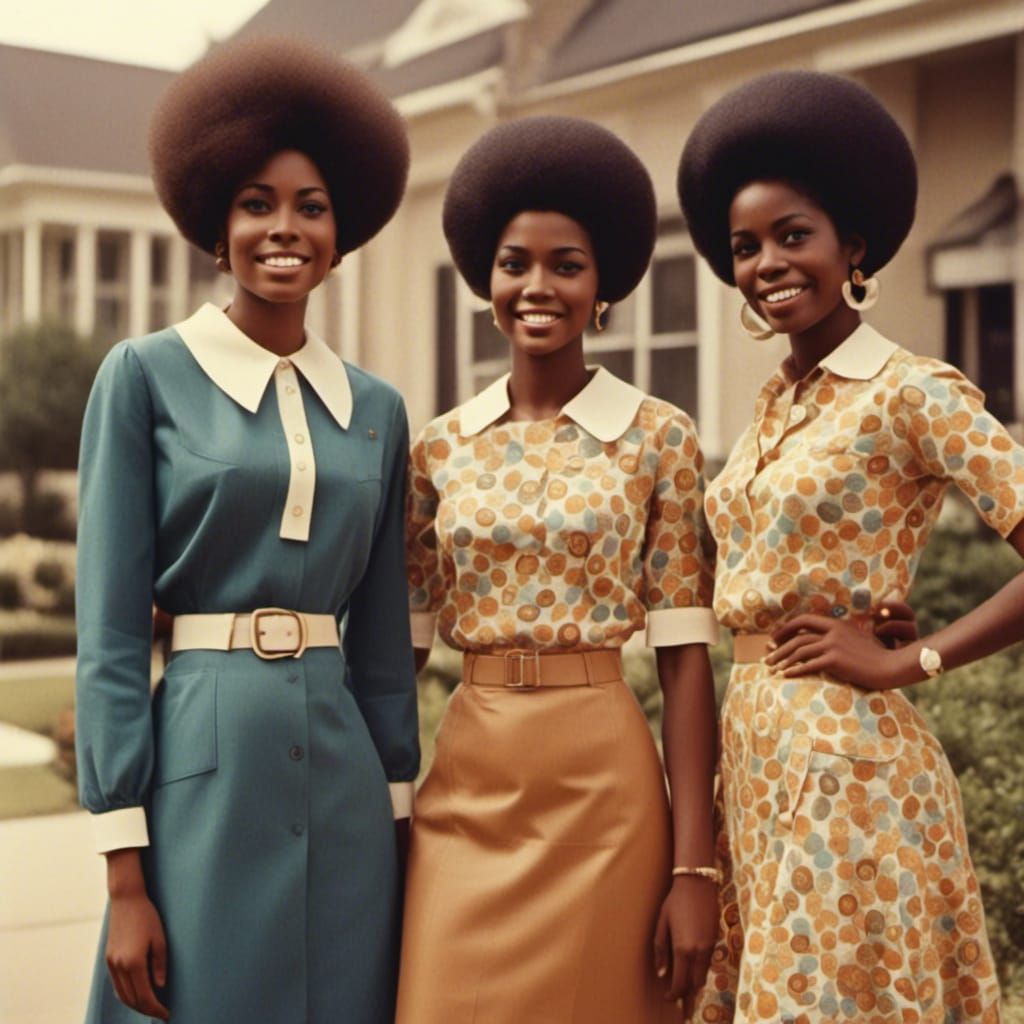 Black Women at HBCU in the 60s, Hyperreal Style