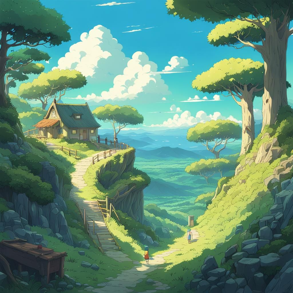 Adventure Time in Studio Ghibli Anime Style