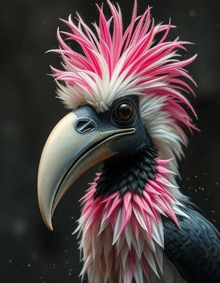 Gothic Fantasy Bird with Shimmering Details