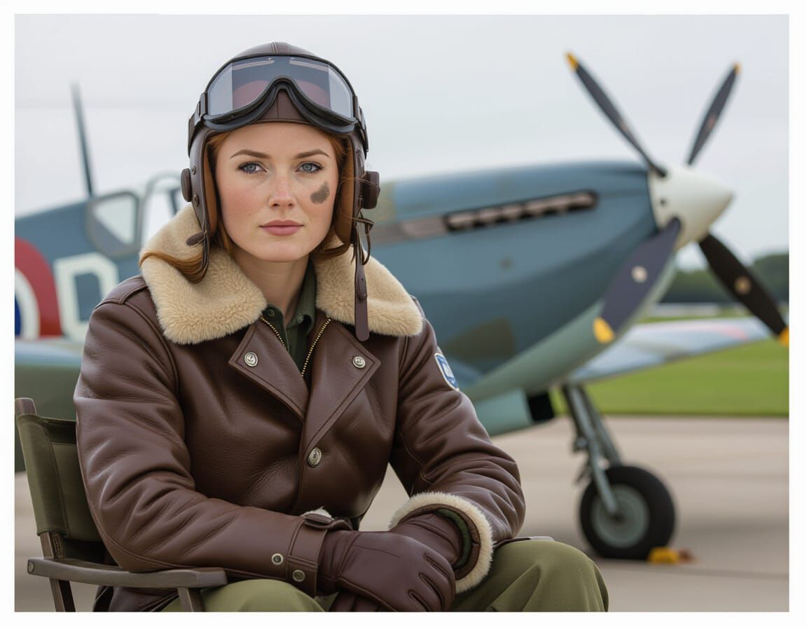 WWII Pilot's Weary Stare: A Comic Book Portrait