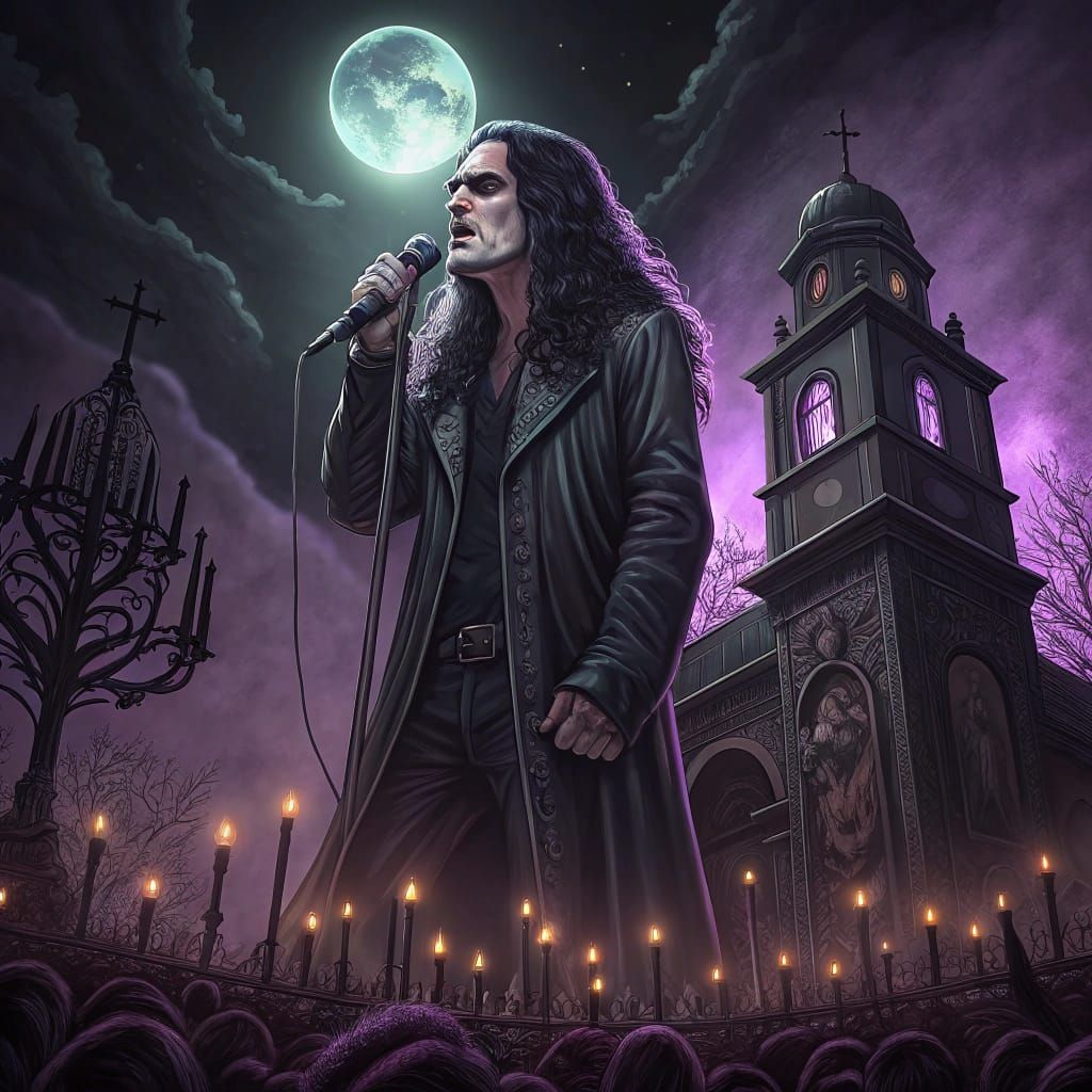 Gothic Rock Legends Perform Live on Stage with Holographic F...