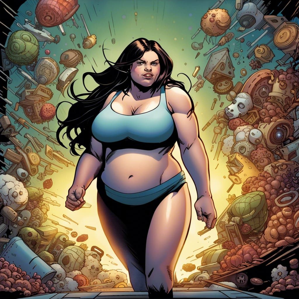 Comic Book Art: Contrasting Figures in Dynamic Composition