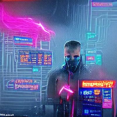 Cybersecurity in Cyberpunk 2099 Neon Style