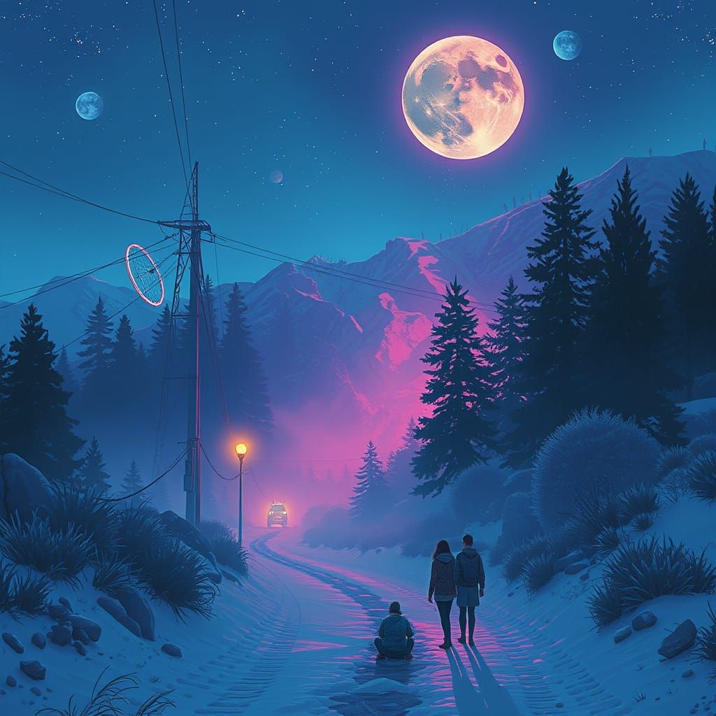 Artwork Inspired by Thorp, Stalenhag, and van Baarle