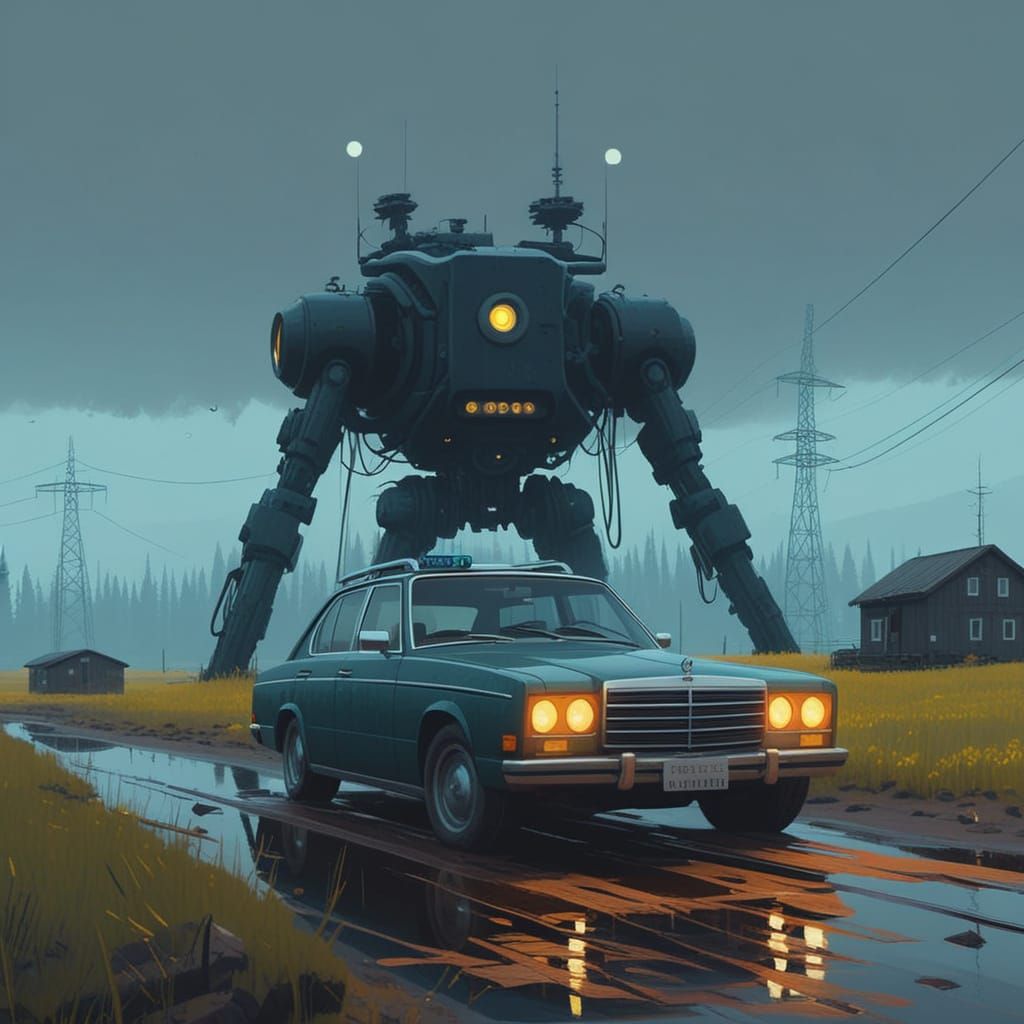 Grimdark Landscape in Bleak Dystopian Style