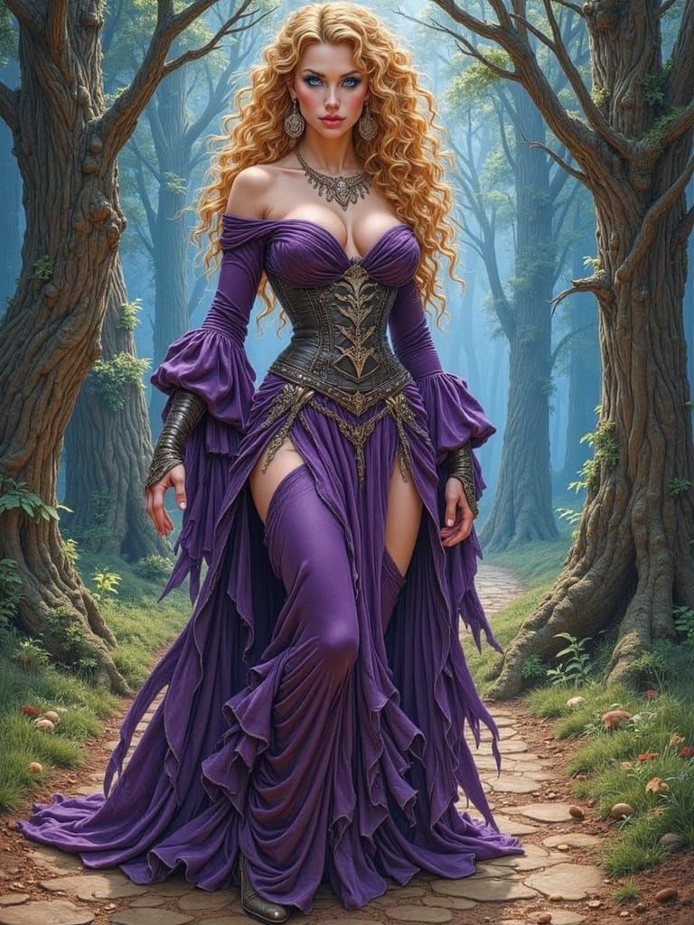 Mystical Goddess in Velvet and Shadows