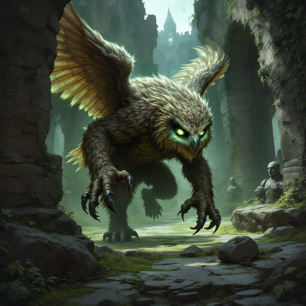 Fierce Owlbear Guardian of Ruins