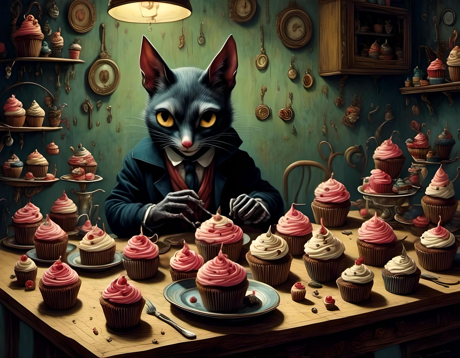 Nosferatu and the Cupcakes: A Whimsical Encounter