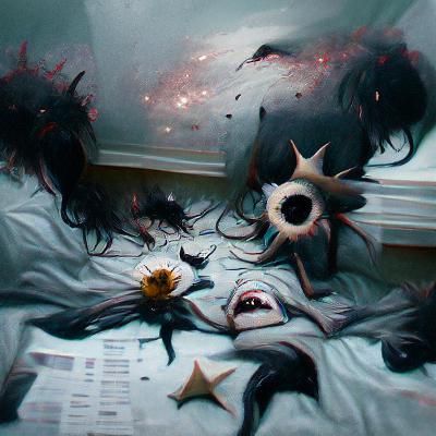 Sinister Abstract Black Hole of Life