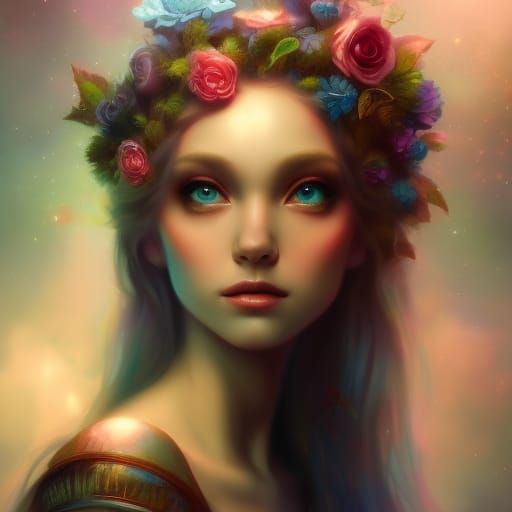 Bohemian Lady: Cosmic Digital Art Illustration