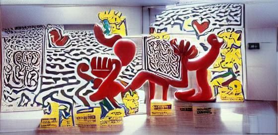 Bold Street Art Composition with Dynamic Figures