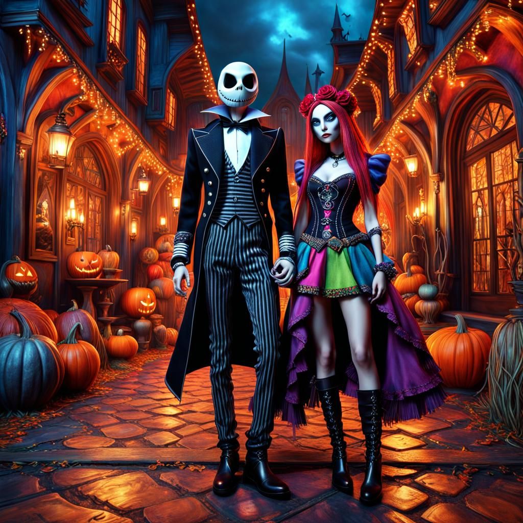 Jack and Sally as Gucci Models in Roccopunk Fashion