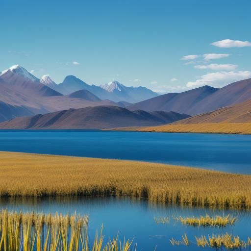 Lake Titicaca: Andean Mountains Reflected in Calm Waters