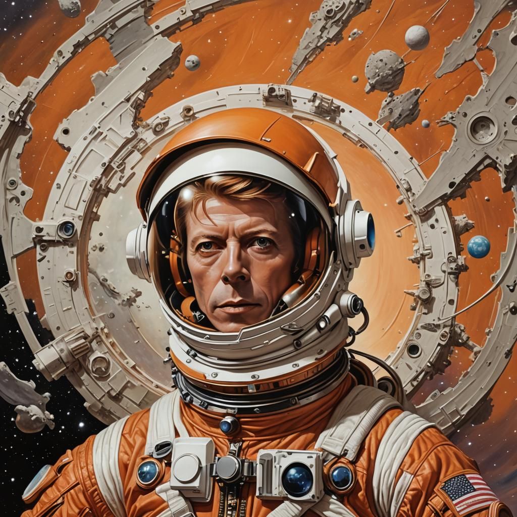 David Bowie as Astronaut in Space Oddity Style