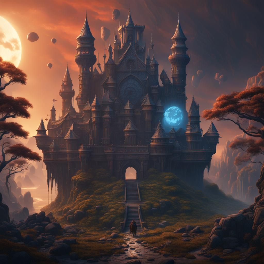 Fantastical Castle Discovery in Detailed Matte Painting