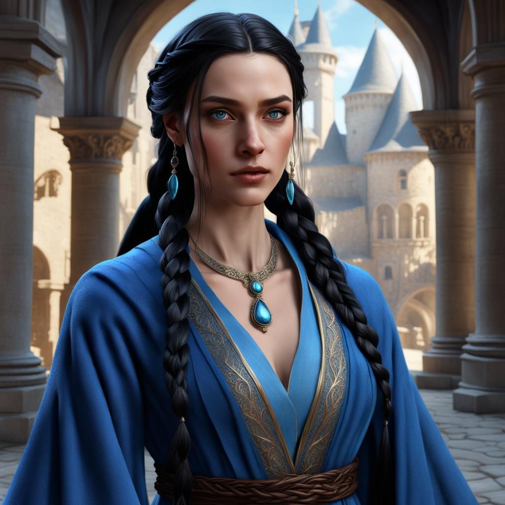 Gorgeous French Teen Sorceress in Fantasy Concept Art