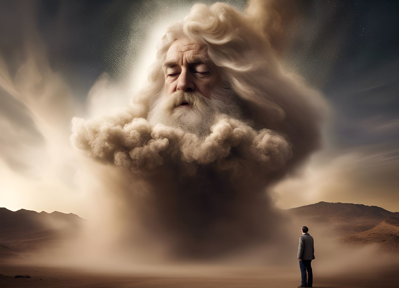 Cosmic Dust Forms Abraham Apparition