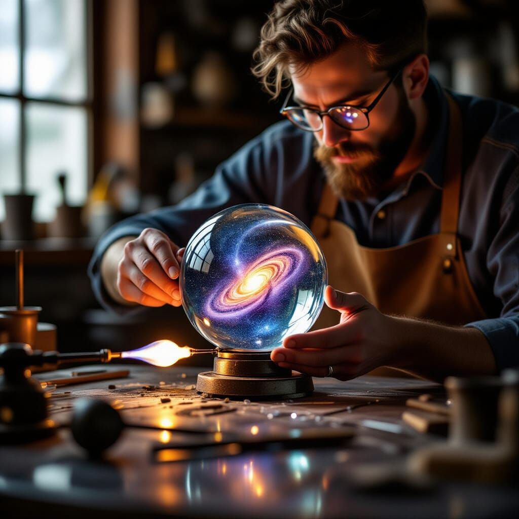 Glassblower Creates Miniature Galaxy: Fine Art Photography