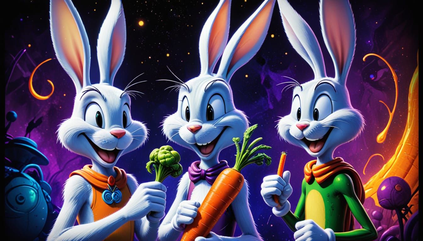 Bugs Bunny Laughing at Marvin the Martian