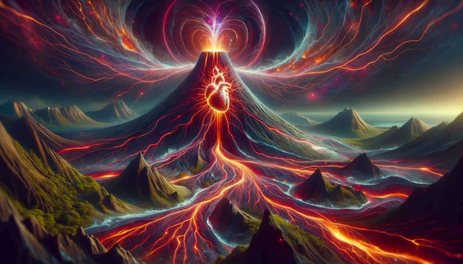 Living Volcano: A Surreal Organism Landscape