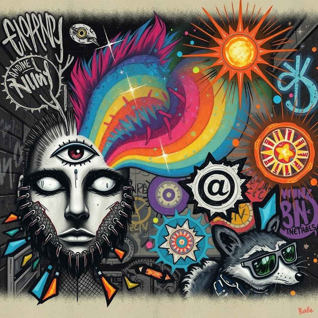 Edgy Punk Fairy Princess in Graffiti Alley