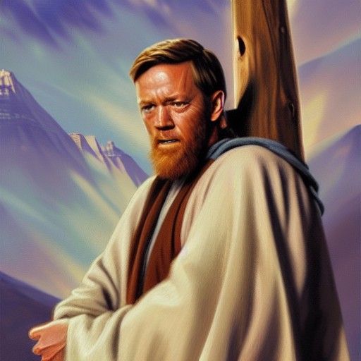 Obi-Wan Kenobi as Oil Painting by James Gurney