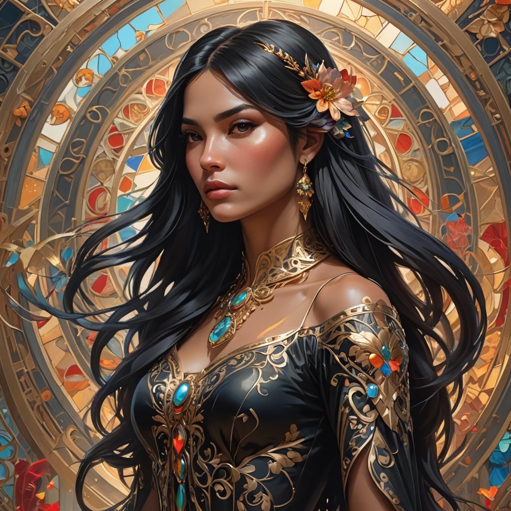 Detailed Portrait of a Latina Woman