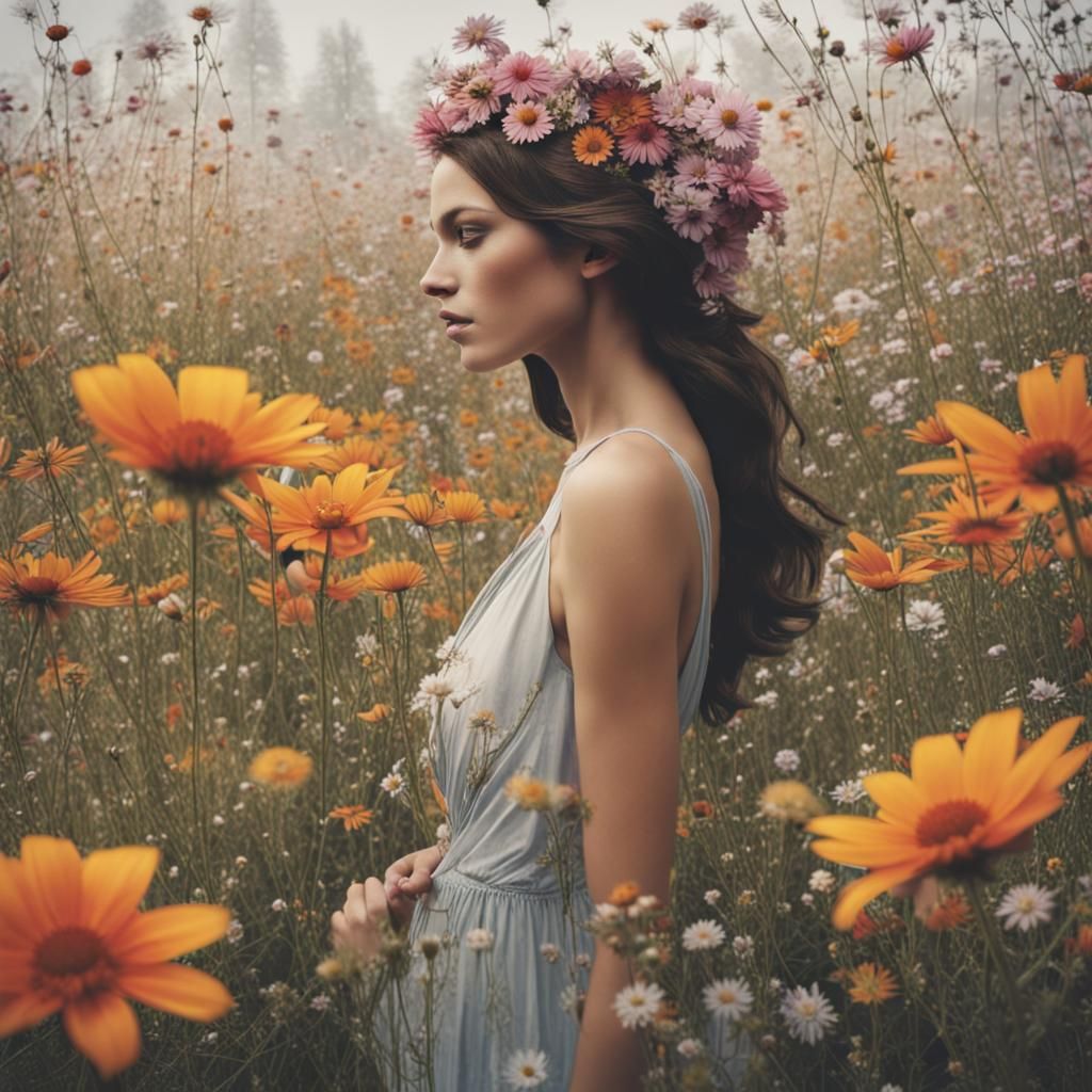 Wildflower Amidst Hothouse Blooms