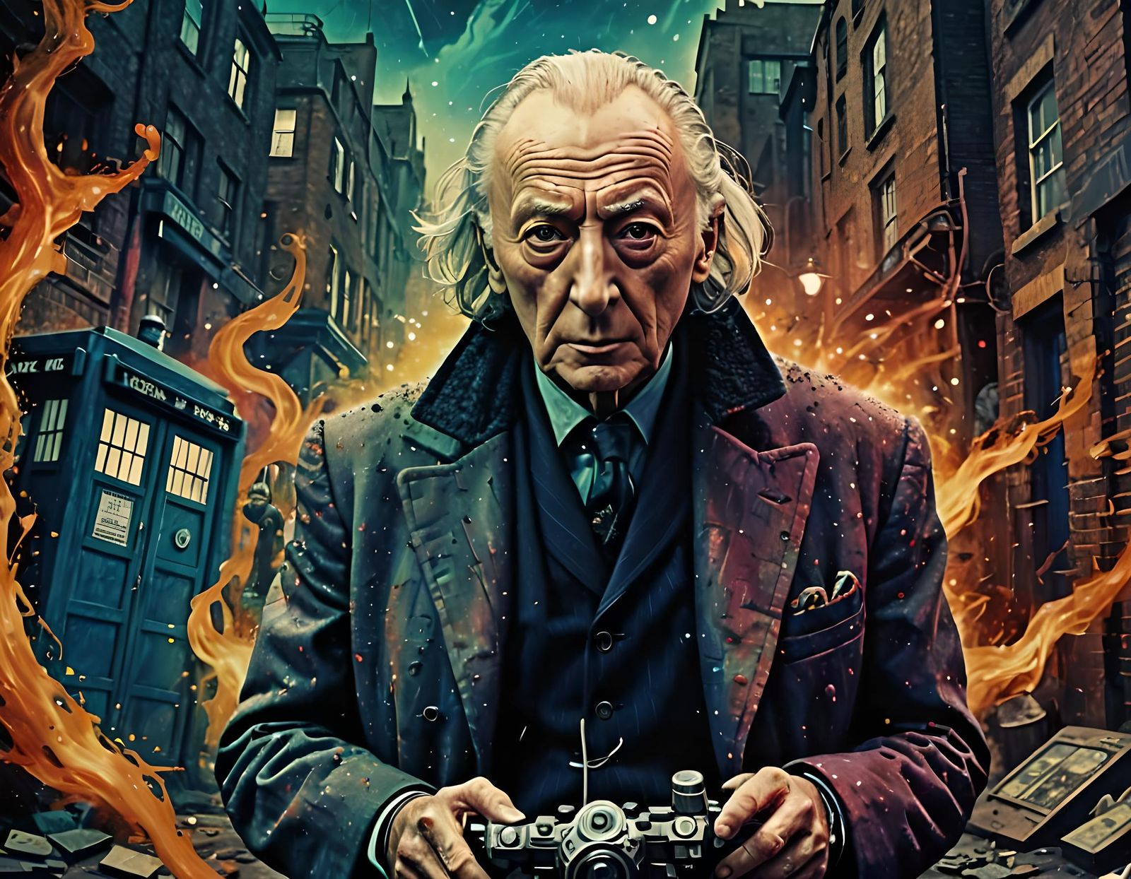 Dr. Who Portrait in Gritty Urbancore Style