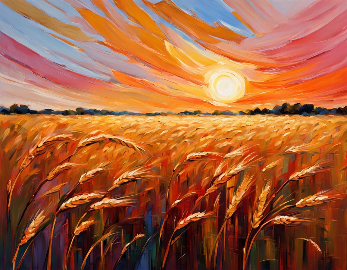 Golden Wheat Field at Sunset