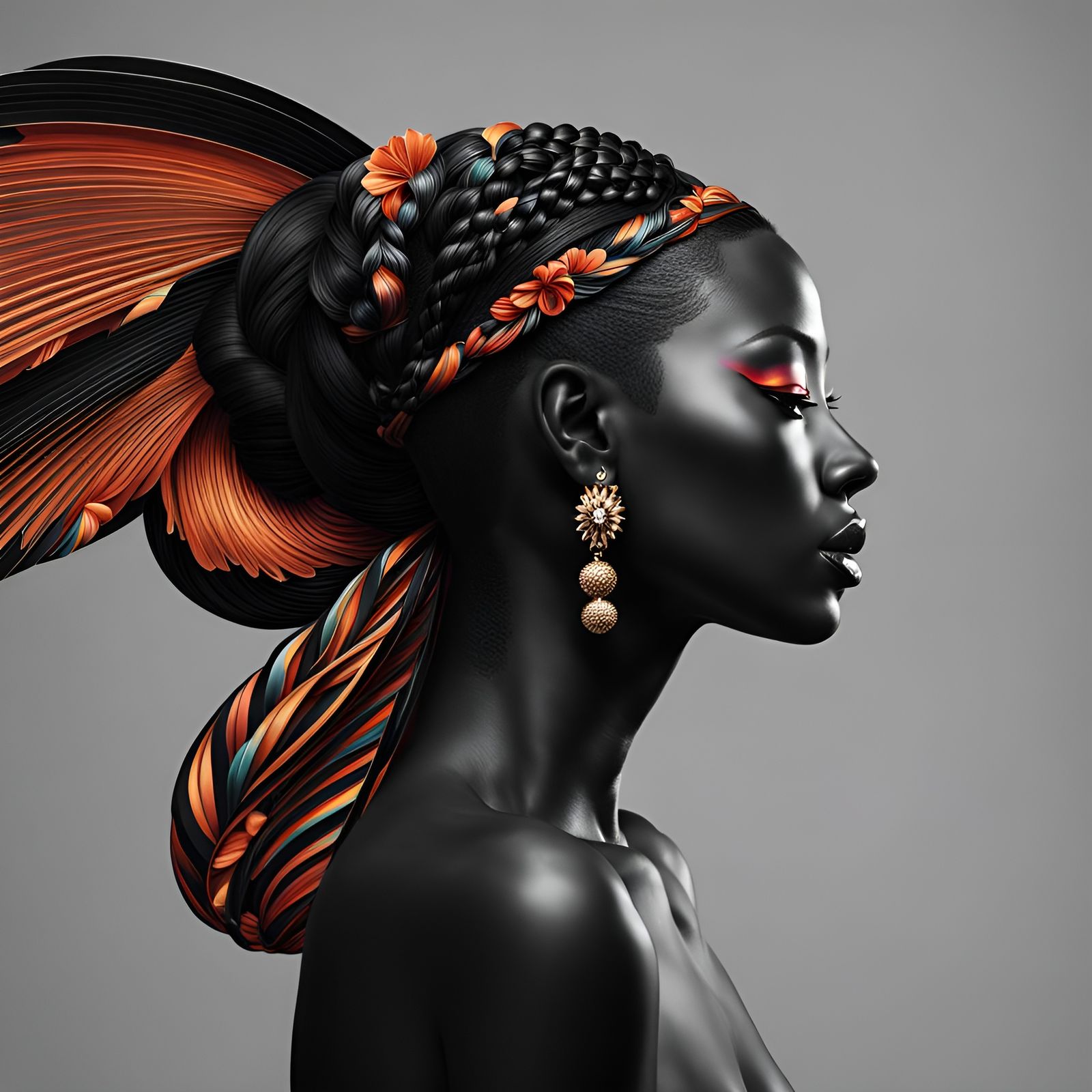 Distorted Portrait in Blacktone Realism