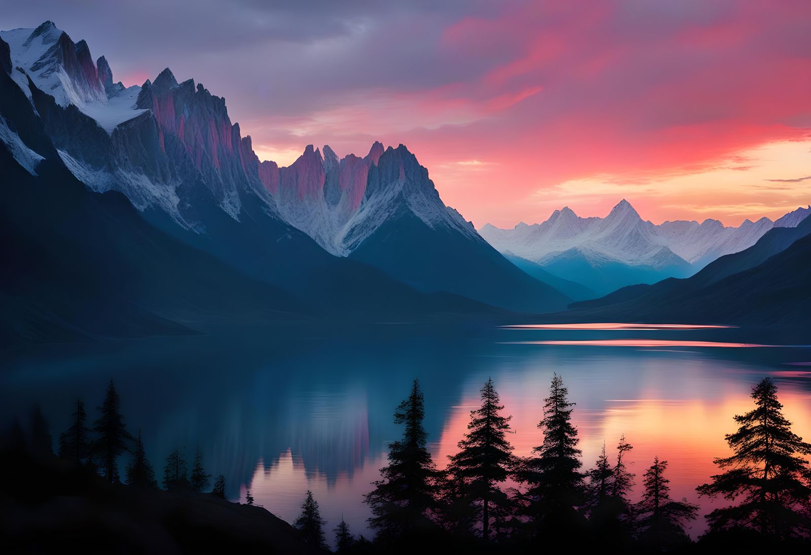 Mountain sunset