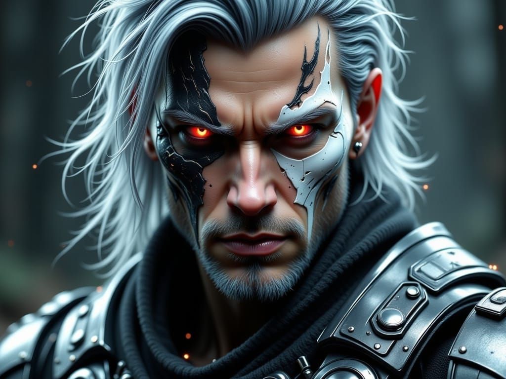 Cybernetic Super Soldier in Modern Military Battle Suit with...