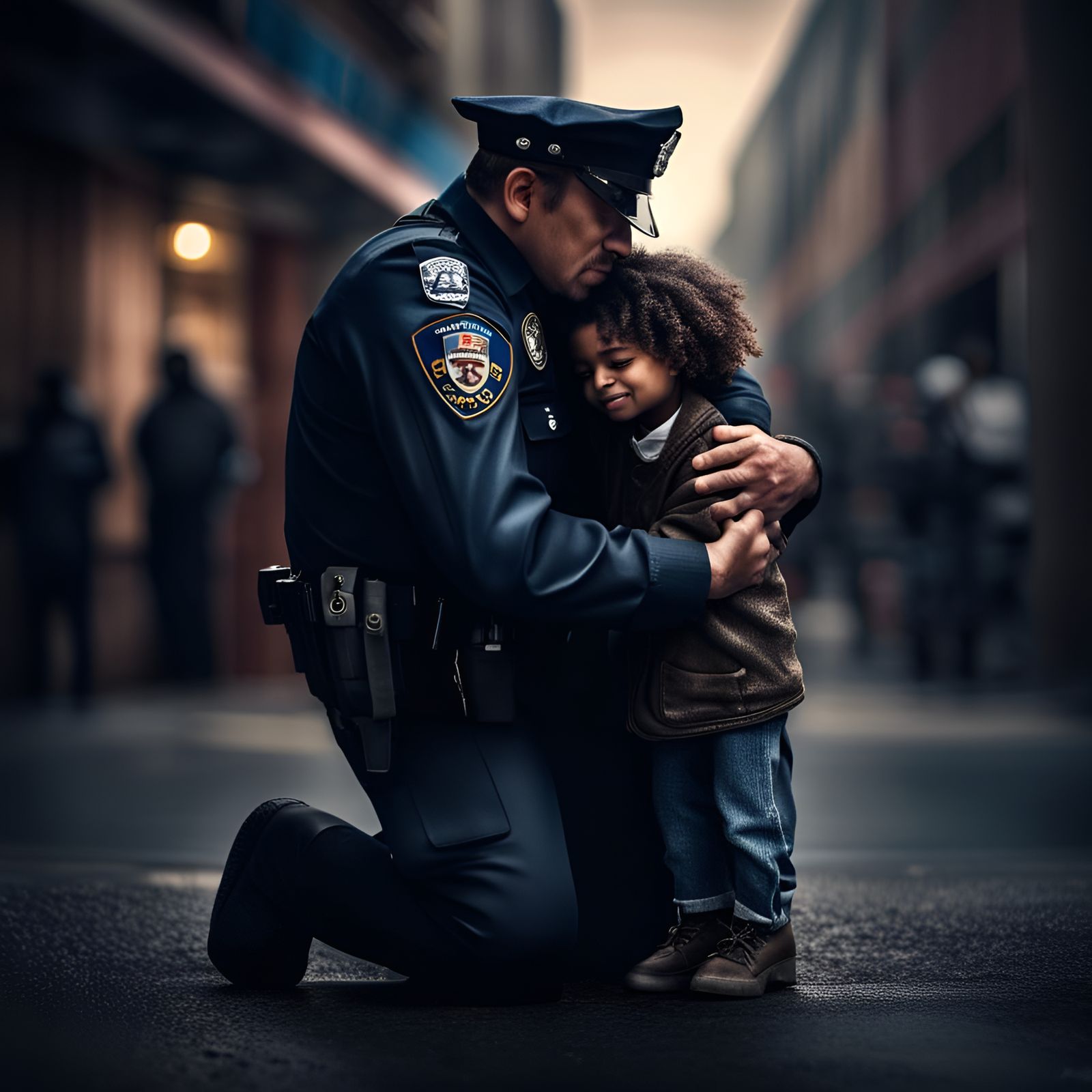 Heartwarming Rescue: Child Hugs Police Officer