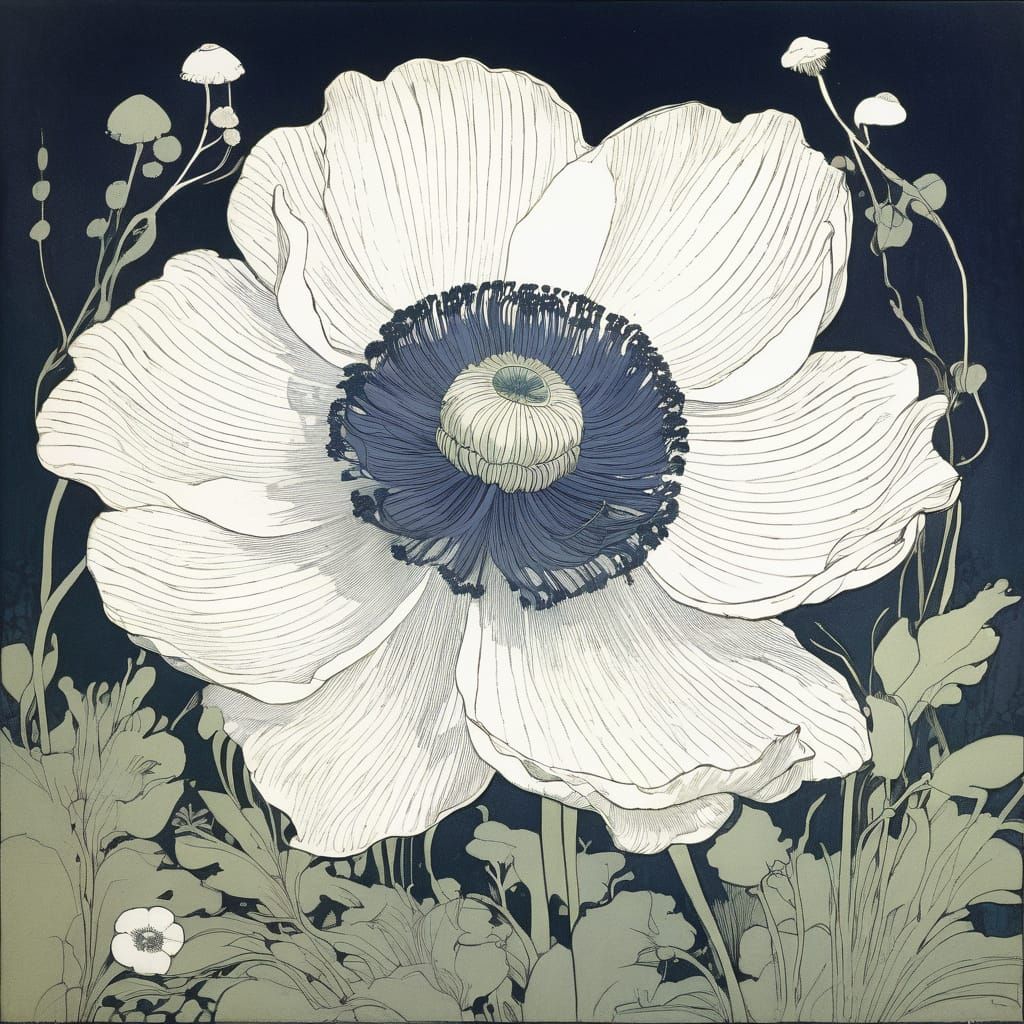 Whimsical Floral Watercolor in Impressionist Style