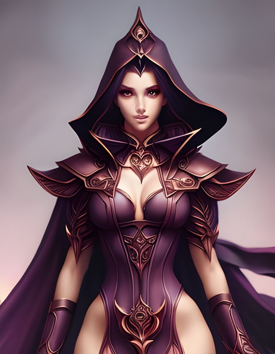 Detailed Dark Mage Fantasy Art