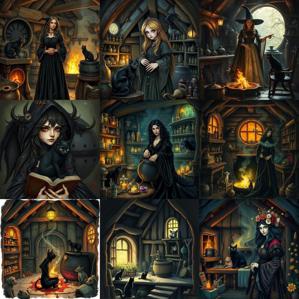 Enchanted Witch's Abode in Darkwood Style