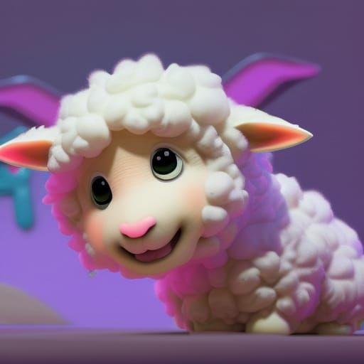 Adorable Sheep Ninja in 3D Digital Art