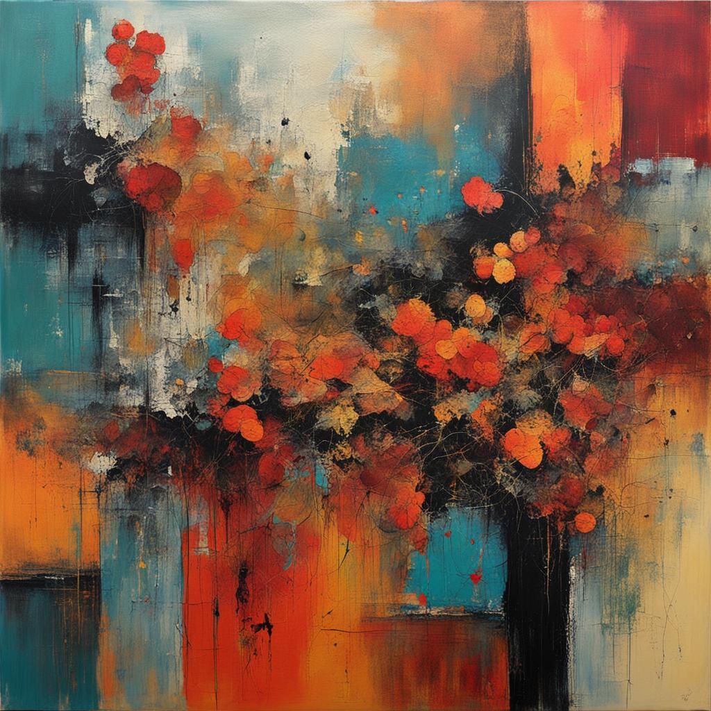 Abstract Art: Grief and Love in Complementary Colors