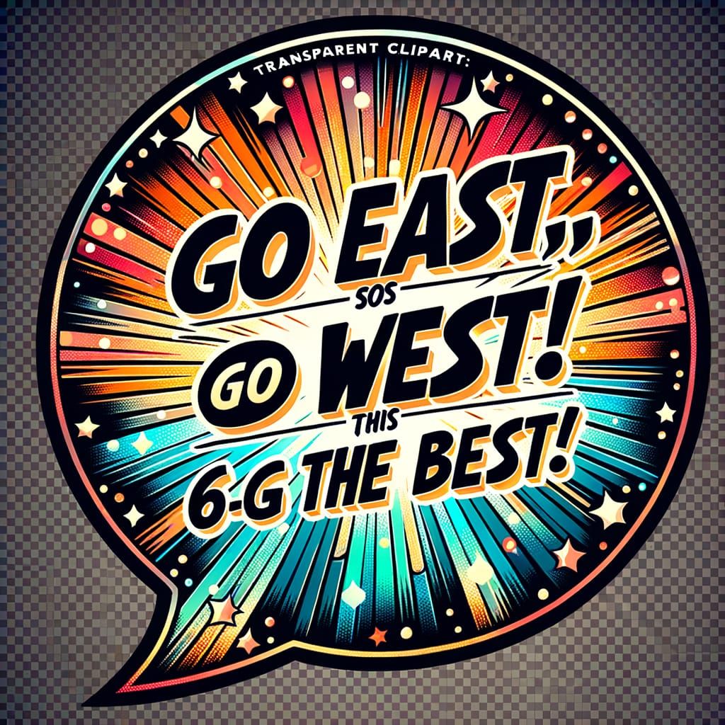 Colorful Speech Bubble Saying 6-G is Best