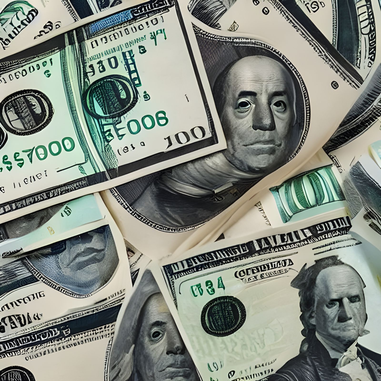 Abstract Monochromatic Depiction of Overwhelming Currency