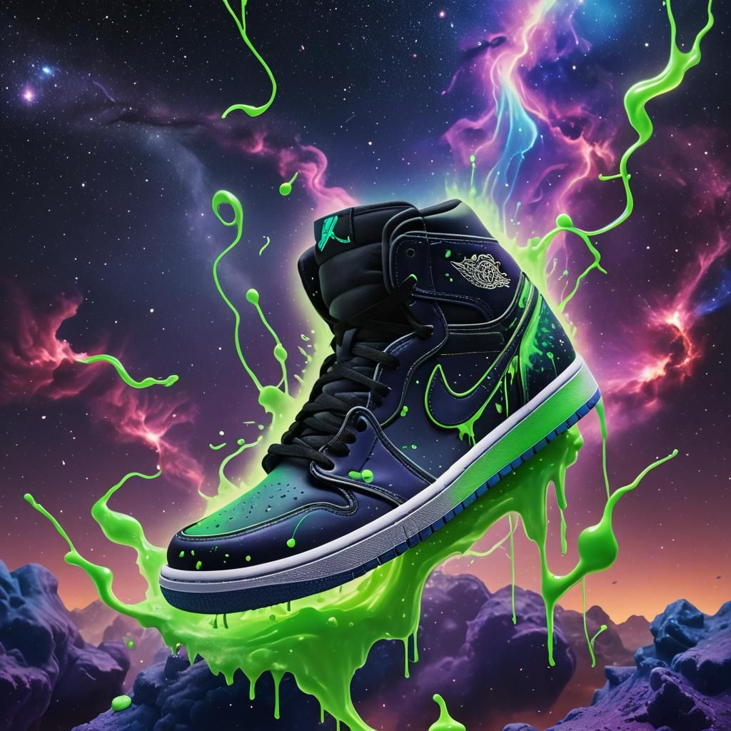 Air Jordan 1 Dripping Slime in Nebula