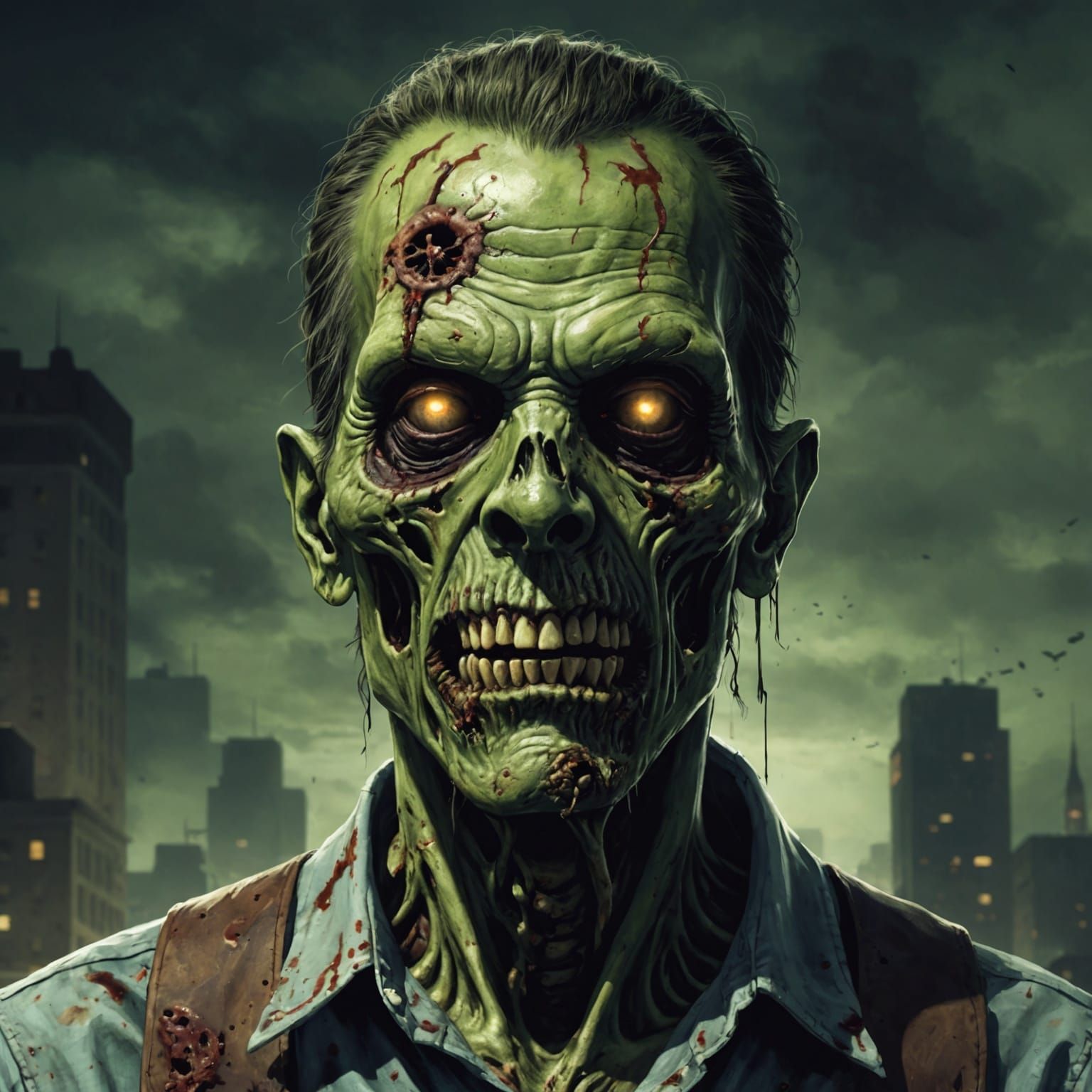 Cute Cartoon Zombie Illustration