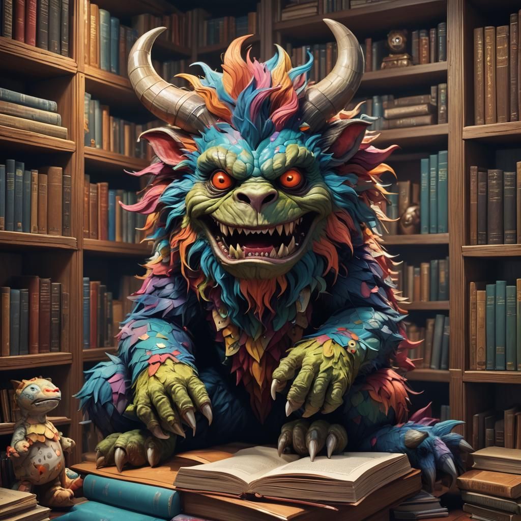 Hyperdetailed Stuffed Animal Monster Havoc Portrait