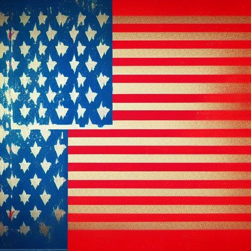 American Flag Pop Art Screen Print