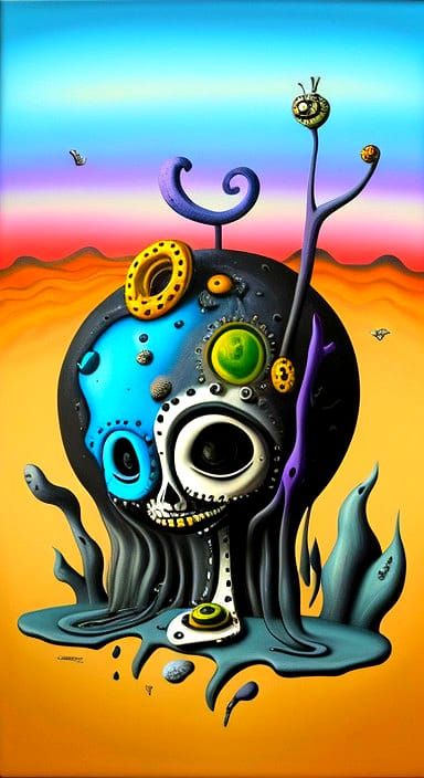 Surreal Tim Burton-Inspired Masterpiece