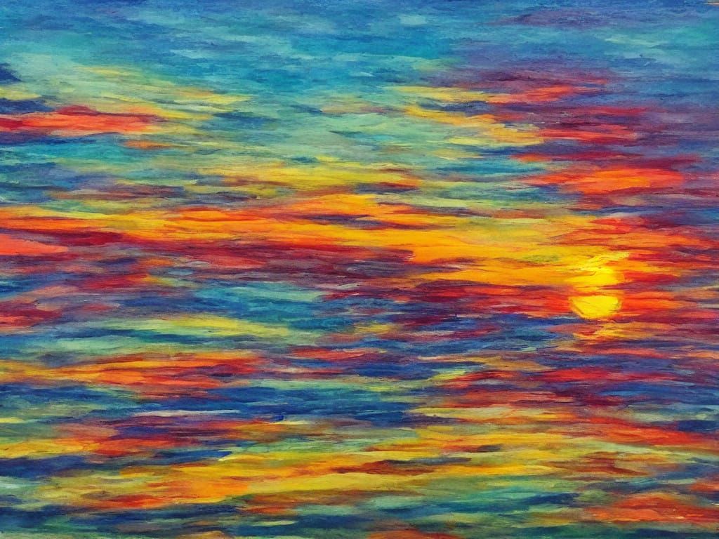 Vibrant Watercolor Sunset