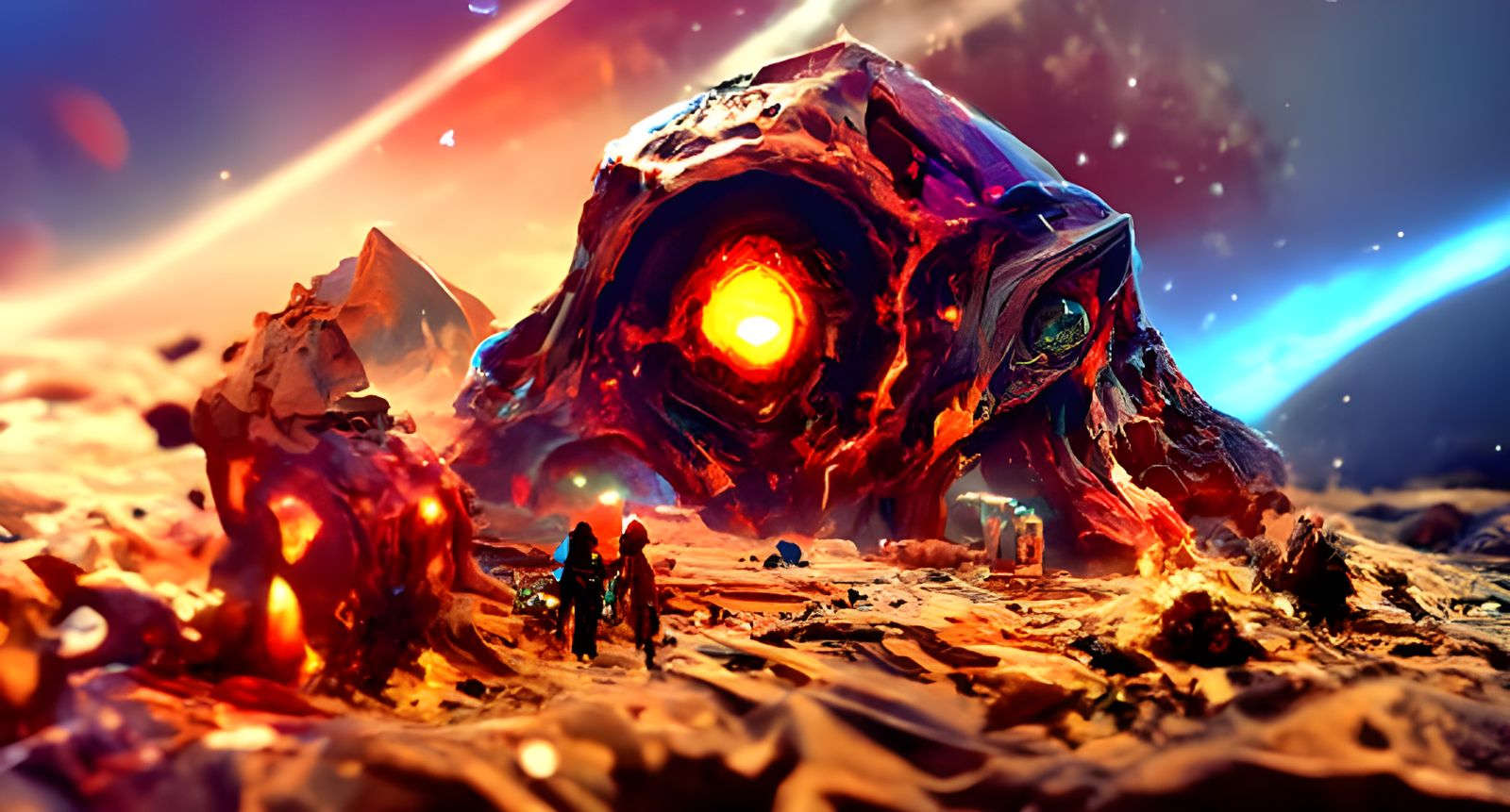 Destroyed Planet in Cosmic Astral Illustration